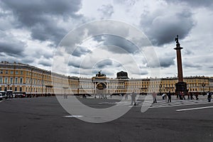 Clouds over Palace Square, Saint-Petersburg, Russia