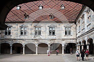 People visiting Time museum in Besancon