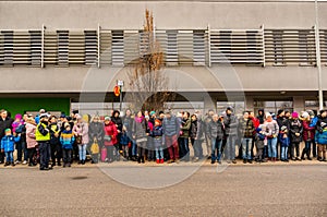People waiting for bus.