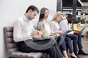 People Waiting for Job Interview Concept