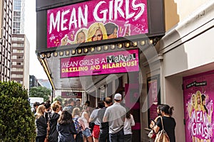 People waiting for tickets to Mean Girls