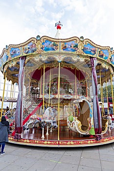 People waiting to get into carrousel