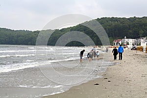 People walking on the beach