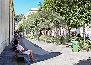 People walking on Corso Italia, the main street in Sorrento