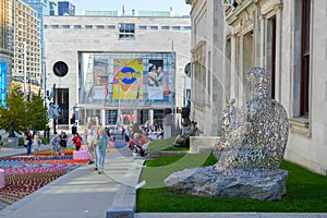 People walking in Montreal downtown