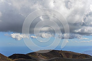 People walking on Mount Etna Vulcano Silvestri crater