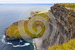 People walking over Cliffs of Moher