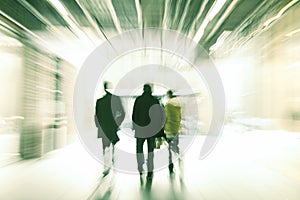 People Walking in Shopping Centre, Motion Blur