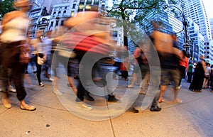 People walking on street