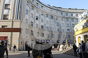 People walking in the streets of Budapest