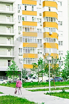 People walks on a summer day