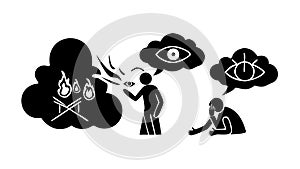 People watching, surveillance and observation, vector design Generative AI