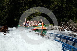 People on the water rollercoaster