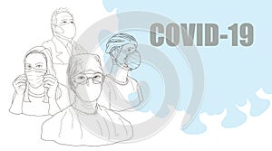 People wearing masks  air pollution contaminates the coronavirus covid-19