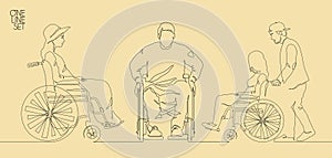 People in wheelchair