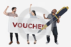 People won a gift voucher