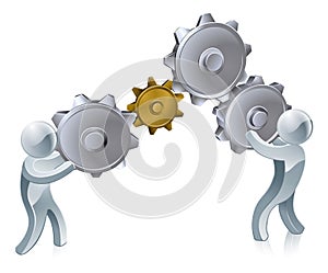 People working cogs