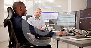 People Working With Spreadsheet Data