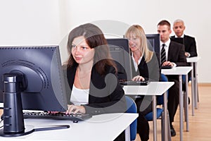 People working in a support centre