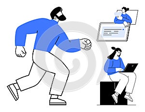 Collaboration with Remote Team Members Using Technology for Communication and Project Management