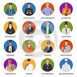 People From World Religions Flat Avatars