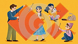 People writing doufang set