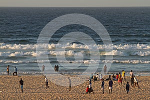 People on the Yoff beach, Dakar