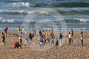 People on the Yoff beach, Dakar