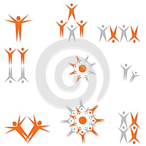 Peoples clipart for logos