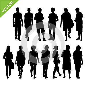 Peoples silhouettes vector