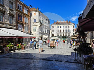 Peoples square or Narodni trg in Split