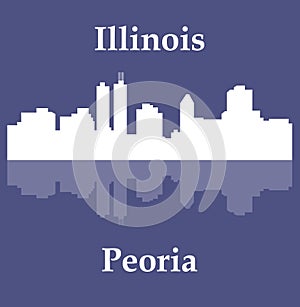 Peoria, Illinois city silhouette