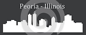Peoria, Illinois city silhouette photo