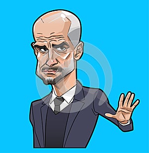 Pep guardiola caricature