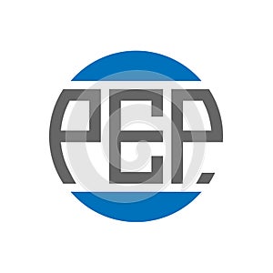 PEP letter logo design on white background. PEP creative initials circle logo concept. PEP letter design photo
