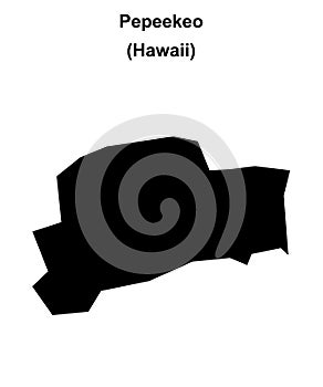 Pepeekeo outline map