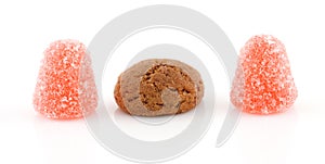 Pepernoot (ginger nuts) and tumtum candy