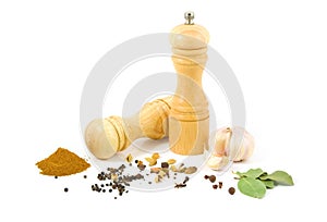 Pepper grinder and set of spices