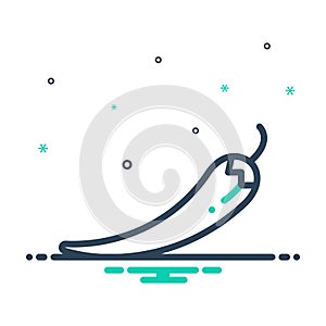 Mix icon for Pepper, green and food