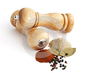 Pepper mill and spices