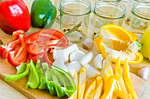 Pepper ready to canning
