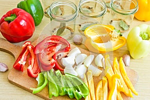 Pepper ready to canning photo