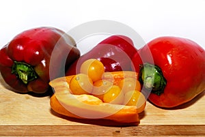 Pepper and tomates