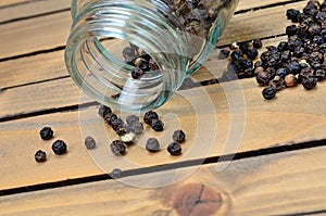 Peppercorn on table
