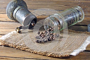 Peppercorns close-up