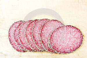 Peppered salami photo