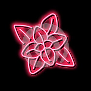 peppermint aromatherapy neon glow icon illustration