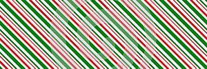 Peppermint candy cane Christmas background,  diagonal stripes print seamless pattern photo