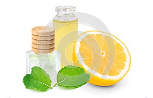 Peppermint essential mint oil and lemon oil