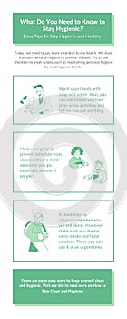 Peppermint Green Minimalist Tips to Stay Hygienic and Healthy Infographic